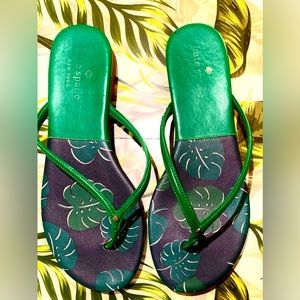 KATE SPADE LEATHER FLIP FLOPS SZ 7.5 - 2022 SPRING SEASON
